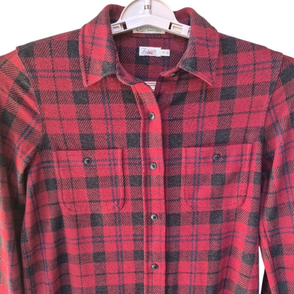 Faherty Legend Sweater Shirt Cherry Creek Plaid Size XS - Picture 4 of 15